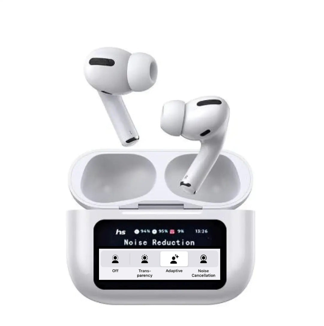 A9 Pro Touch Screen Airpods Pro – ANC Wireless Earbuds With Bluetooth 5.0, LCD Display, Super Bass And Pop-Up Feature buy in Pakistan